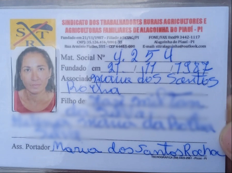 Maria Rocha dos Santos, de 32 anos, era trabalhadora rural