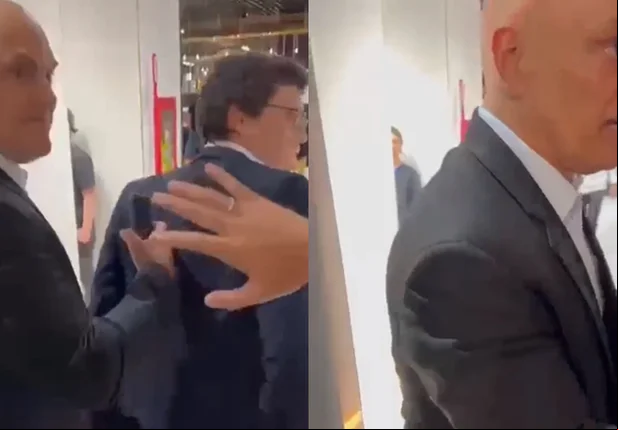 Alexandre de Moraes no aeroporto de Roma