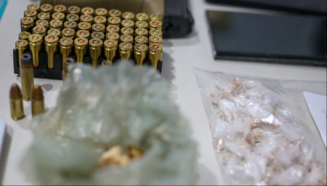 Munições de calibres variados apreendidas em Teresina