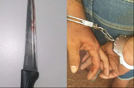 Arma do crime foi encontrada com o acusado, que ainda estava com as mãos ensaguentadas