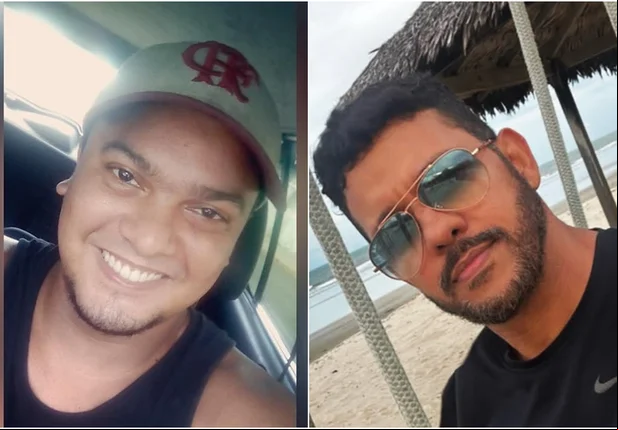 Cabo da PM, identificado como Valério, e o policial civil Alexsandro Cavalcante Ferreira