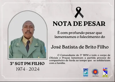 Nota de pesar do 3º Batalhão da Polícia Militar