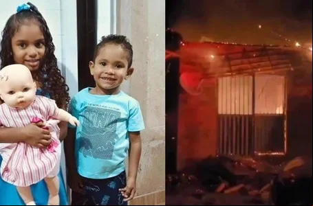 Crianças vítimas do incêncio