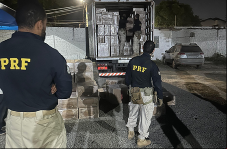 Material apreendido pela PRF na sede da PF em Teresina