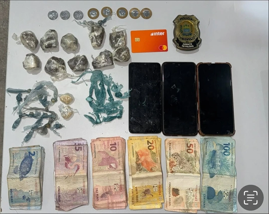Material apreendido em desfavor do investigado em Campo Maior