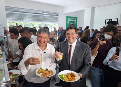 Ministro Wellington Dias e governador Rafael Fonteles