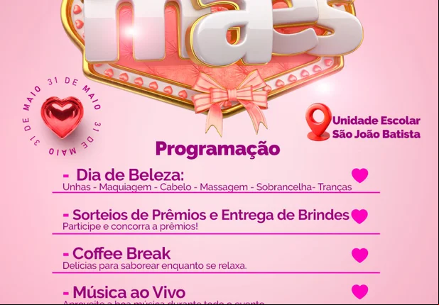 Celebração especial de dia das mães
