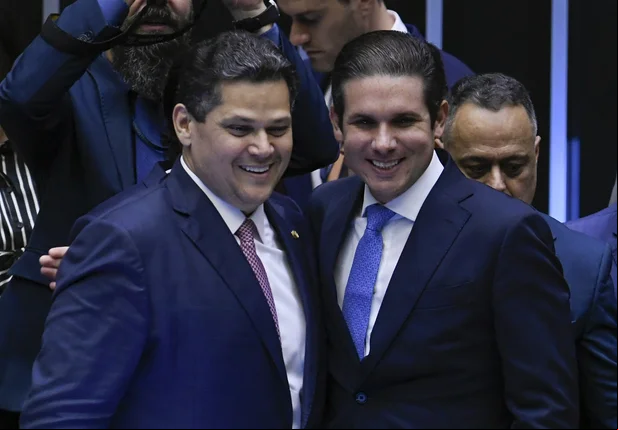 Davi Alcolumbre e Hugo Motta