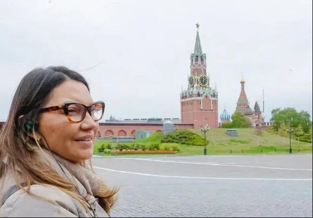 Janja em visita ao Kremlin na Rússia