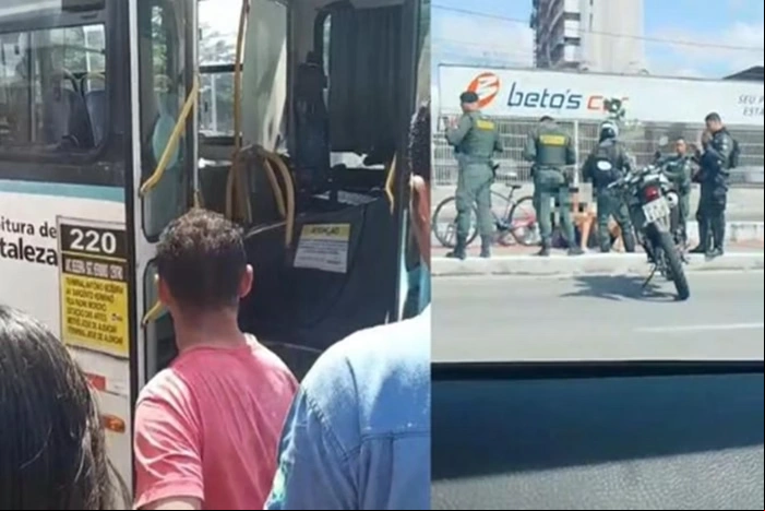 Mulher morre dentro de ônibus em Fortaleza