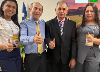 Prefeito de Pau D'Arco do Piauí  na Marcha dos Prefeitos