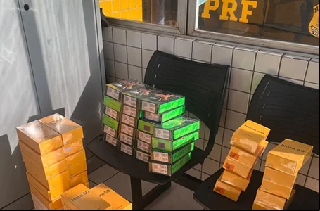 Celulares apreendidos pela PRF