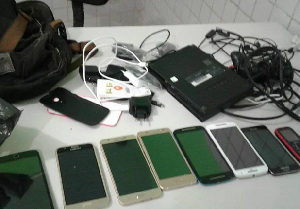 Material apreendido pela polícia