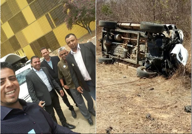 Leandro, prefeito Nael Barros, Dawdson, e os vereadores Augusto e Aislan