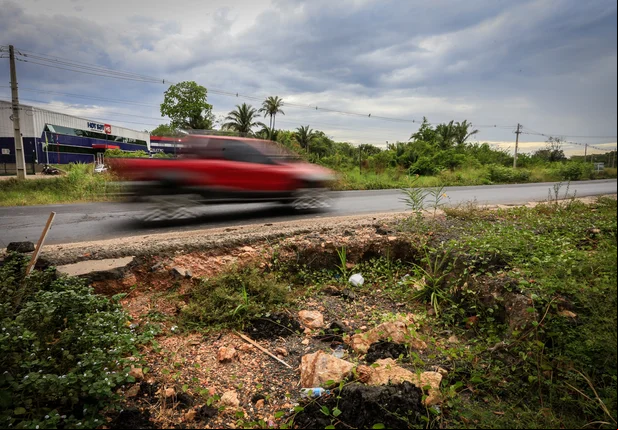 Trecho da BR-343 corre o risco de romper a qualquer momento