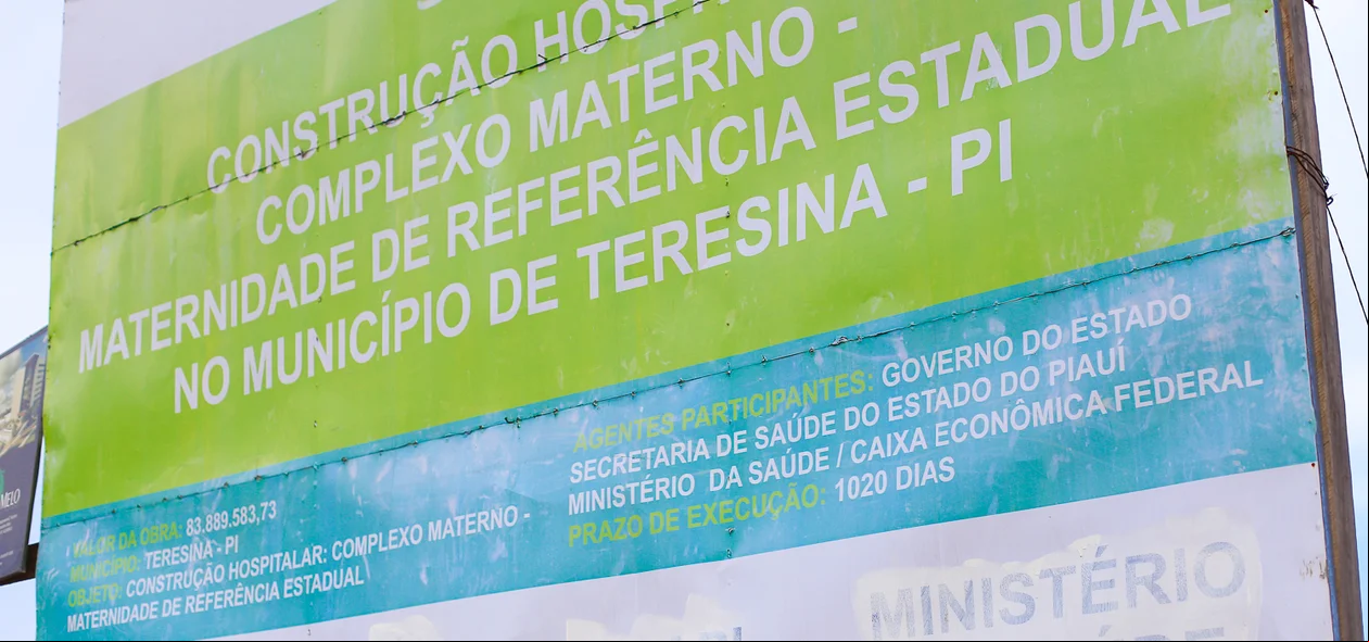 Placa da Obra de Construção 