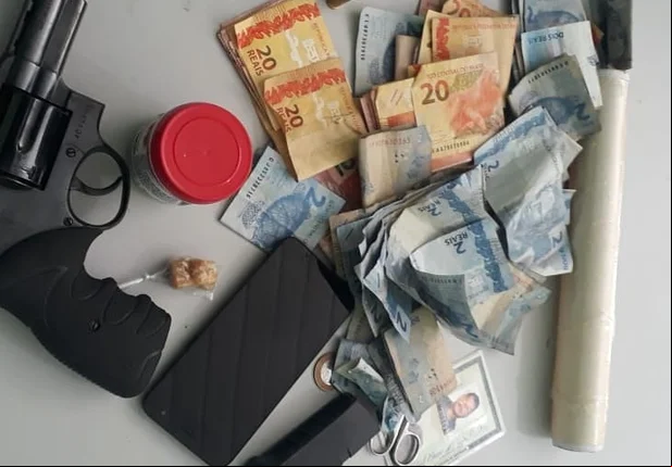 Material apreendido na ocorrência